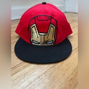 iRE Fashion Red and Black Kids Superhero Cap with Gold Mask